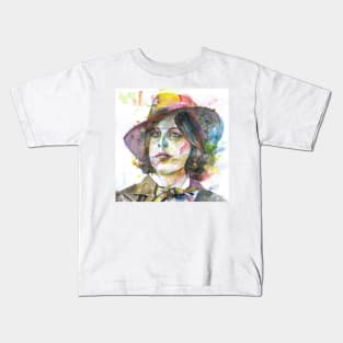 OSCAR WILDE watercolor portrait .4 Kids T-Shirt